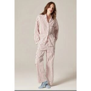 J. Crew Striped Pajama Set - Red and White